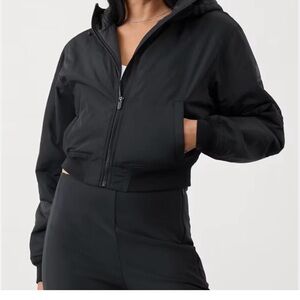 Athleta Lucent Black Bomber Jacket- NEW